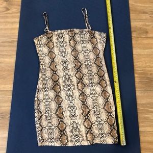Snakeskin print mini dress L